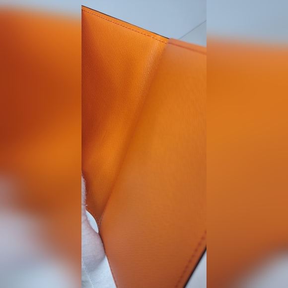 Louis Vuitton Taigarama Orange Leather Passport Cover - Picture 10 of 11